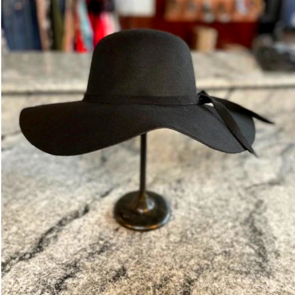 Accessories - Felt Hat Large Brim Felt Vintage Women Wide Brim Floppy